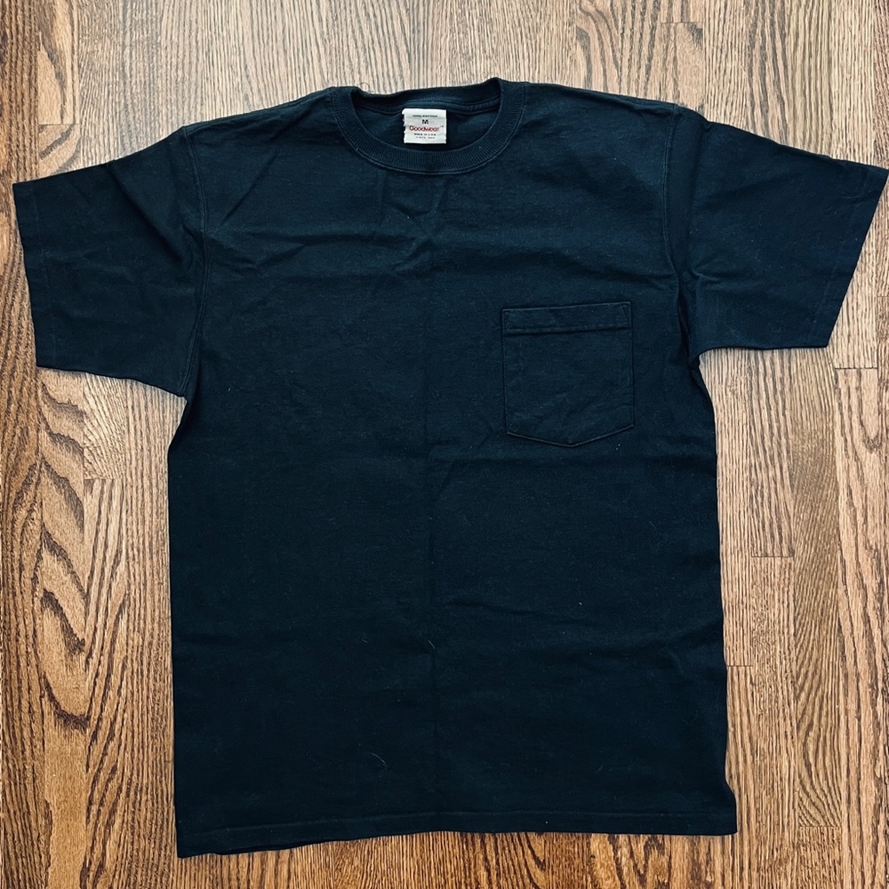 Goodwear Short Sleeve Crew Neck Pocket Tee | Black | Men’s Medium